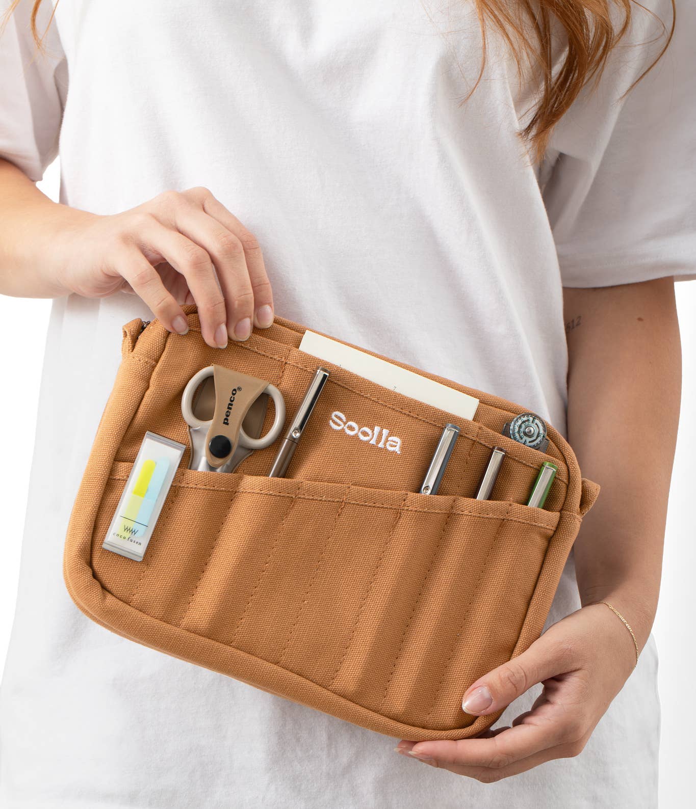 Soolla® Studio Pouch, Cinnamon (Stationery Pouch): Cinnamon