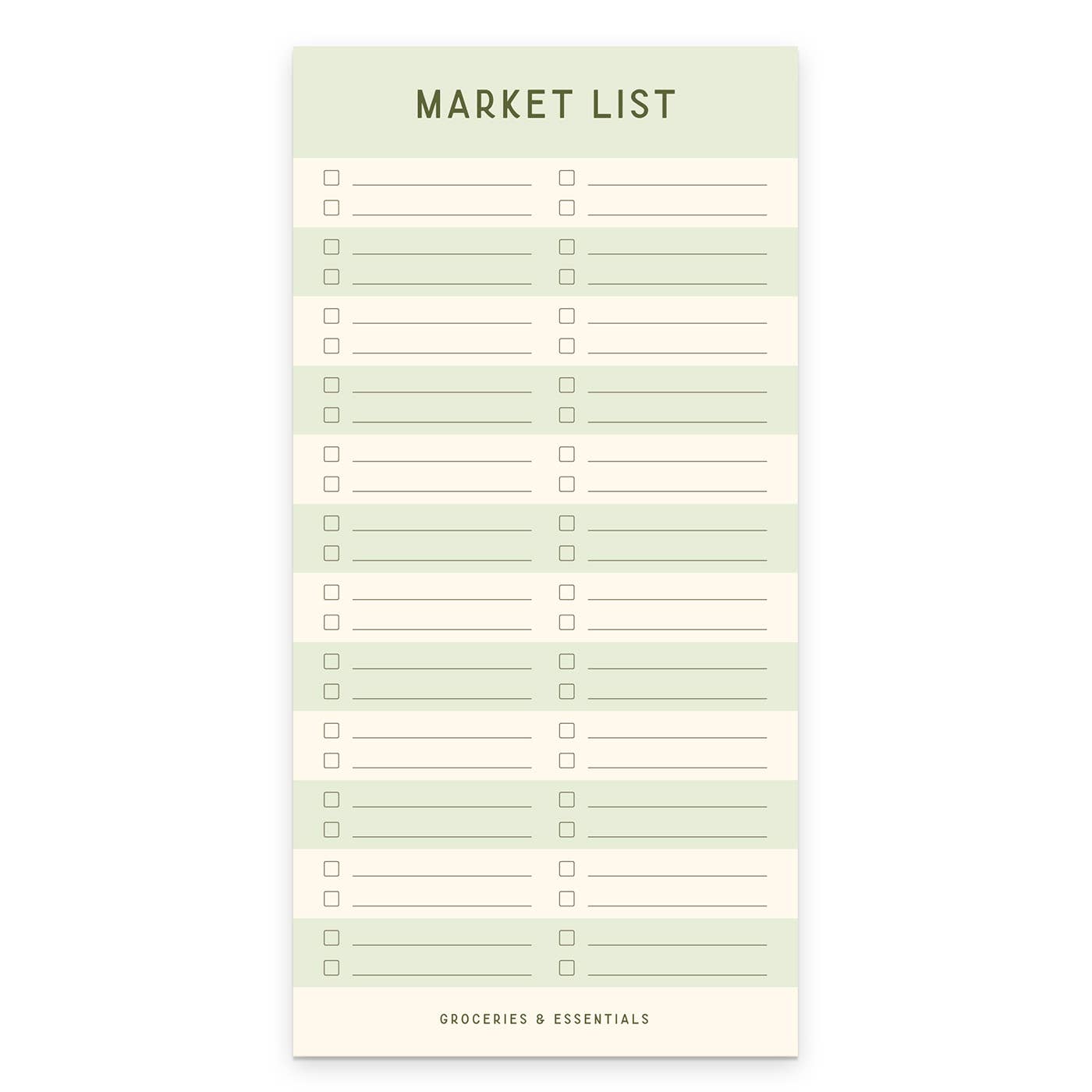Striped Market List Notepad: Seaglass: Seaglass