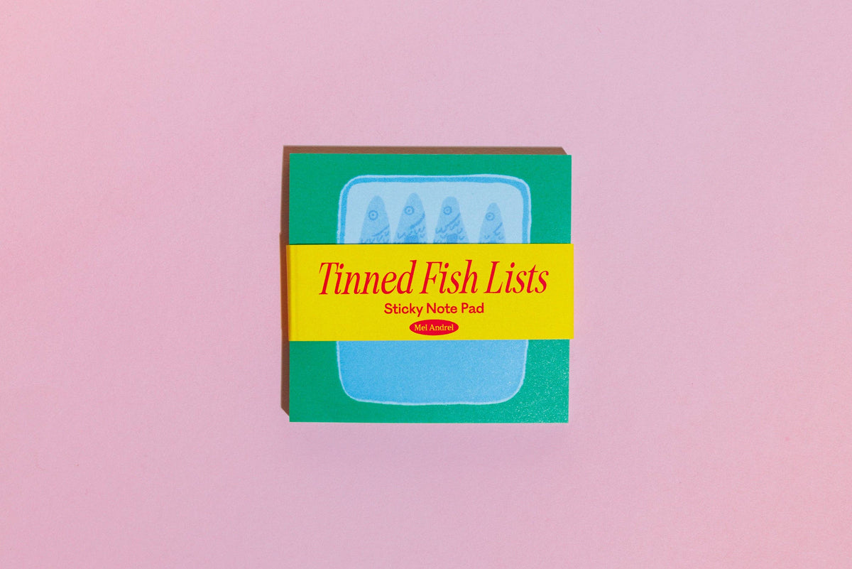 Tinned Fish Lists Sticky Notes
