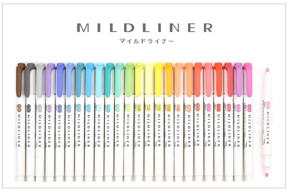 Zebra Mildliner Highlighter & Marker: Citrus Green