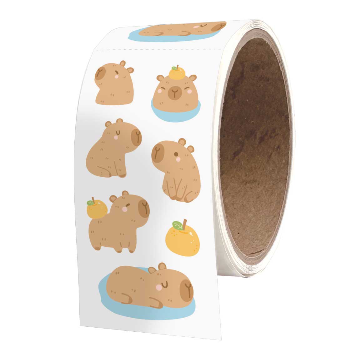 Capybara Fun Stickers - 1 Perforated Square