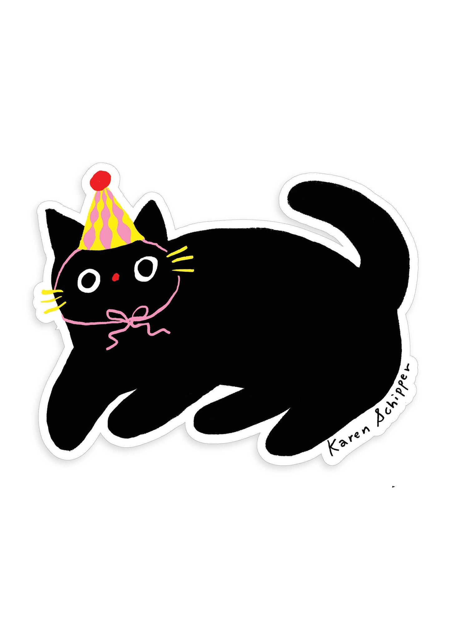 Party Cat Sticker - Cat Celebration Sticker