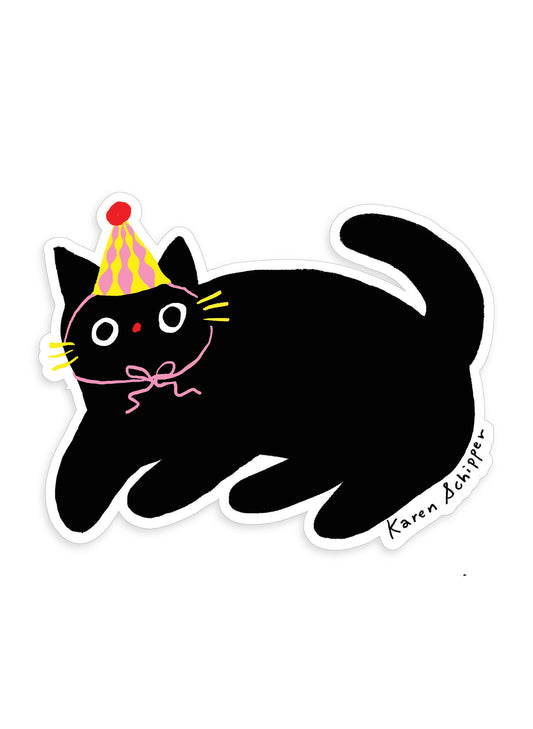 Party Cat Sticker - Cat Celebration Sticker