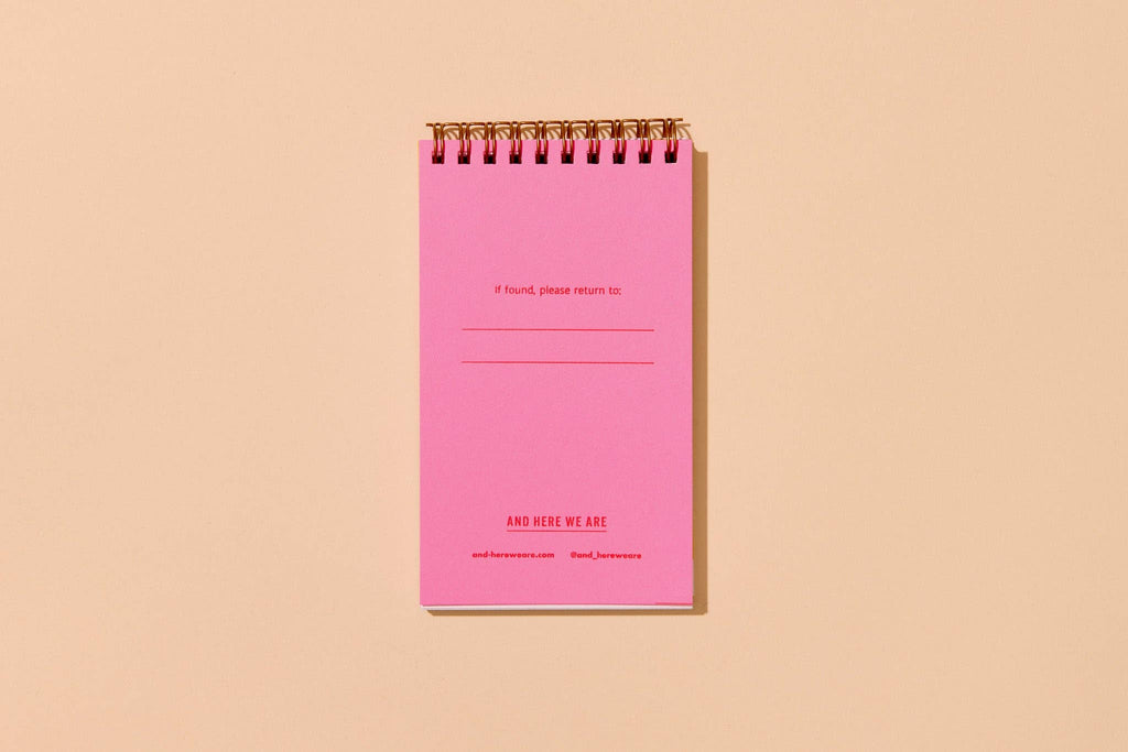 Letterpress Small Spiral Notebook—Farfalle (Bowtie Pasta)