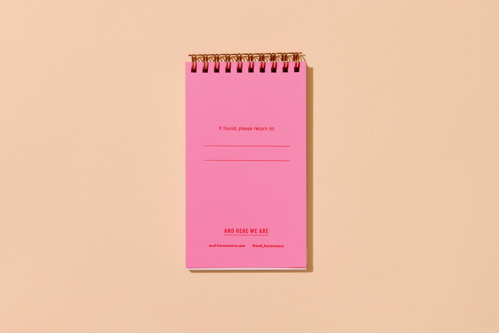 Letterpress Small Spiral Notebook—Farfalle (Bowtie Pasta)
