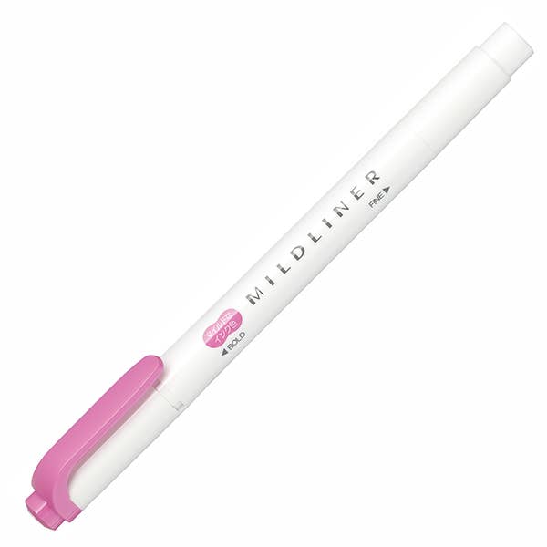 Zebra Mild Liner Highlighter & Marker: Fuchsia